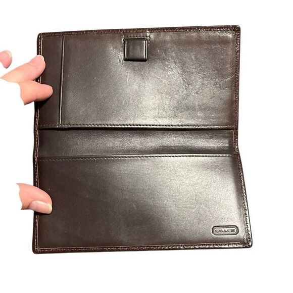 Vintage Coach chocolate brown checkbook holder. Very beautiful. - Picture 2 of 3